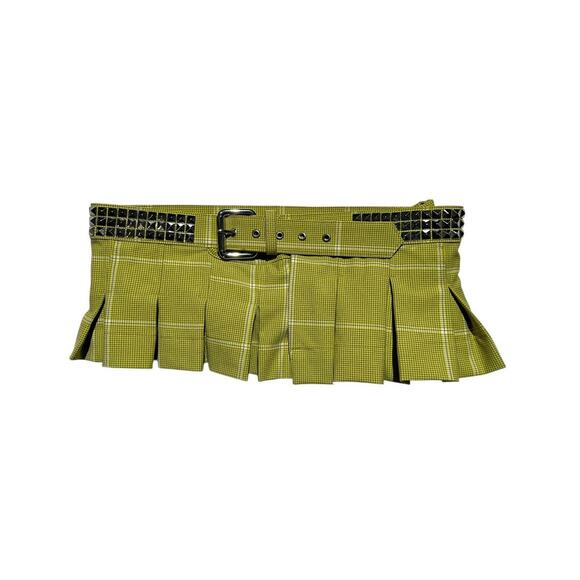 Studded pleated mini skirt Mini